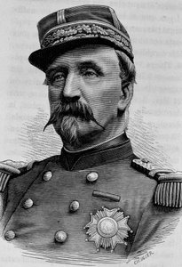 Portret van de hertog van Aumale (Charles de Lorraine) (1822 - 1897). Gravure van het einde van de 19e eeuw in 