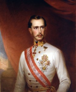 Portret van de keizer van Oostenrijk Frans Jozef I (1830 - 1916). Anoniem schilderij. Risorgimento Museum, Milaan. door Unknown artist