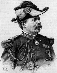 Portret van de Franse generaal François Perrier (1833-1888). Gravure in 