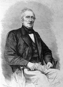 Portret van de Franse dichter Alphonse de Lamartine (1790 - 1869)