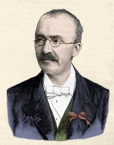 Portret van de Duitse archeoloog Heinrich (Henri) Schliemann (1822-1890)