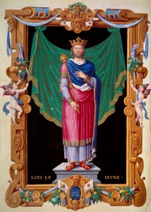 Portret van de koning van Frankrijk Louis VII de jonge (1120-1180)