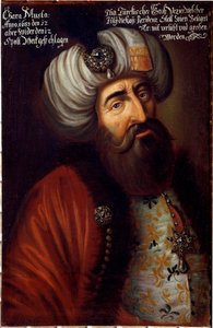 Portret van de Ottomaanse soldaat Pasha Kara Mustafa van Merzifon door Unknown artist