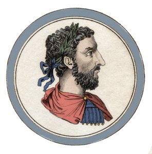 Portret van de Romeinse keizer Marcus Aurelius (Caesar Marcus Aurelius Antoninus Augustus) (121-180)