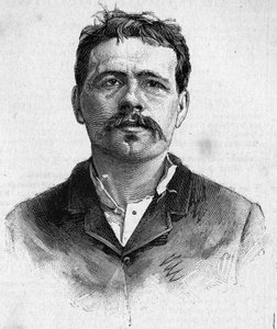 Portret van de anarchist François Koenigstein, bekend als Ravachol (naar de naam van zijn moeder) (1859 - 1892) door Unknown artist