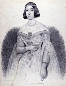Portret van de zangeres Anna de LA GRANGE (1824-1909). door Unknown artist