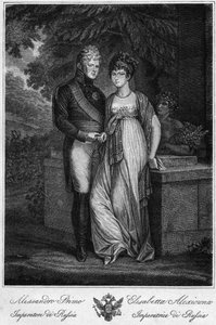 Portretten van keizer Alexander I van Rusland, met zijn vrouw Elisabeth Alexeievna, geboren prinses Louise Augusta van Baden