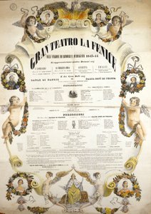 Poster voor de uitvoering van de opera 