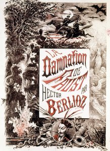 Poster van La Damnation de Faust door Hector Berlioz. sd. eind 19e eeuw