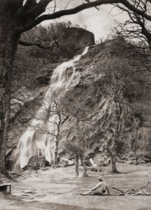 Powerscourt waterval, Ierland door Unknown artist