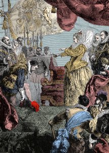 Koningin Elizabeth I (1530-1603) ridders Francis Drake (1540-96) - Verzachting door Francis Drake (1540-1596) door Unknown artist