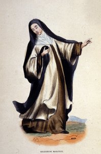 Religieuze Maroniet. Gravure uit een album over religieuze orden, Parijs