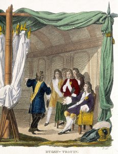 René Duguay Trouin (Duguay-Trouin) (René Trouin du Gué genaamd) (1673-1736) voor koning Lodewijk XIV (1638-1715). Gravure uit de 19e eeuw. door Unknown artist