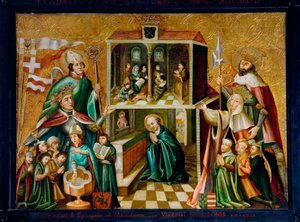 Afbeelding van koning Ladislaus II Jagellon van Polen en koningin Hedwig I van Polen