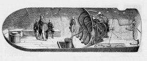 Weergave van de onderzeeër door Antoine Prosper Payerne (1806-1886) door Unknown artist
