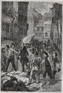 Opstand van de zijdewevers in Lyon in 1831 - Louis Bouvier-Dumolart (Dumolard) (Bouvier Dumolart) prefect en afgevaardigde van Lyon vrijgelaten door Unknown artist