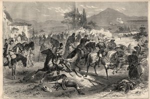 Revolutie van september 1868 in Spanje (Gloriosa): Slag bij Alcolea nabij Córdoba (20 september). door Unknown artist