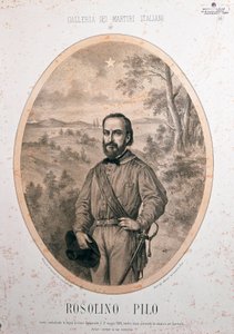 Risorgimento: Portret van de Italiaanse patriot Rosolino Pilo door Unknown artist