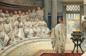 Romeins politiek systeem: De Senaat. door Unknown artist