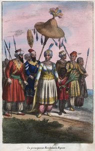 Roshanara Begum (1617-1671) - Keizerlijke prinses van het Mughal-rijk - gravure uit 