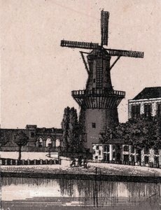 Rotterdam, Nederland: Nederlandse windmolen in 