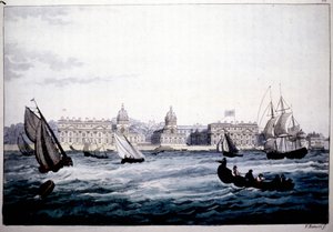 Koninklijk Hospitaal in Greenwich aan de Theems, Engeland door Unknown artist
