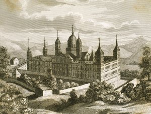 Koninklijk Klooster van San Lorenzo de El Escorial, provincie Madrid, Spanje door Unknown
