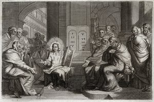 Royaumont Bijbel, Nieuwe Testament: Jezus in de tempel tussen de doktoren.