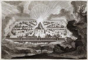 Royaumont Bijbel, Nieuwe Testament: Nieuwe Jeruzalem. De Engel toont Sint Jan het Nieuwe Jeruzalem. Illustratie uit 1811. door Unknown artist