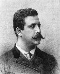 Ruggero Leoncavallo. Italiaanse componist (1858 tot 1919). door Unknown artist