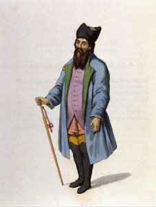 Russische koopman van Kaluga. Gravure 1802 door Unknown artist