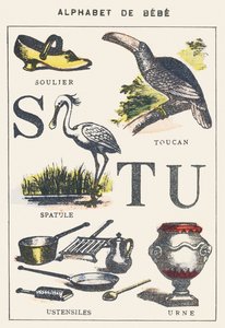 S T U: Schoen, Spatel, Toekan, Gereedschap, Urn