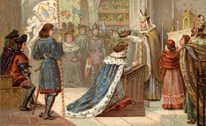 Kroning van Karel VII (1403-1461) in de Kathedraal van Reims (17 juli).