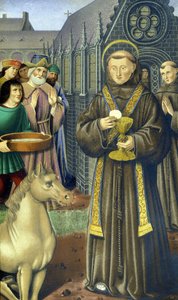 Sint Antonius van Padua - volgens het Getijdenboek van Anna van Bretagne door Unknown artist