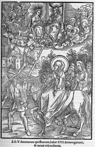 Saint Brigitte van Zweden (Santa Brigitta di Svezia) (Brigida, Bridget, Brigite) (1303-1373). Weduwe, oprichter van de Orde van de Heilige Verlosser. Gravure in 