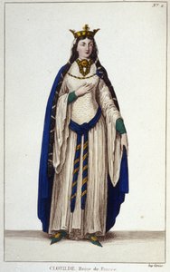 Sint Clotilde, koningin van de Franken (ca. 475-545), vrouw van Clovis I. door Unknown artist