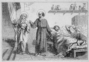 Sint Julianus de Hospitaalridder en zijn metgezellen, martelaren door Unknown artist