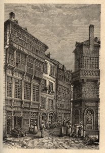 Saint Malo (Saint-Malo) huis van Duguay Trouin (René Dugay-Trouin) - gravure in 