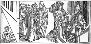 Sint Severin. Gravure uit 
