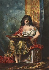 Salome, prinses, dochter van Herodes en Herodias. Gravure uit 1881 in 