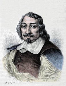 Samuel de Champlain, Franse ontdekkingsreiziger en kolonist (1567-1635). Kolonist van Canada. Gravure uit 1830 naar een serieus portret door Moncornet door Unknown artist