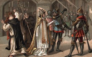 Sciarra Colonna slaat paus Bonifatius VIII in het gezicht