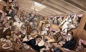 Zeeziekte. Illustratie van het begin van de 19e eeuw. door Unknown artist