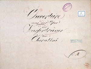 Bladmuziek van De twee dagen (ouverture), opera van Luigi Cherubini