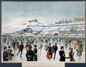 Schaatsen op de Saint Laurent, Quebec, n.d. door Unknown artist
