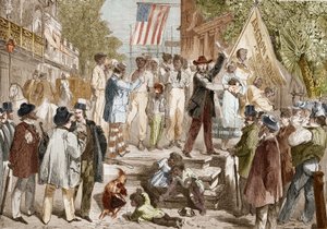 Slavenverkoop in Richmond in de Verenigde Staten in 1864 door Unknown artist