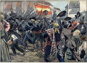 Spaans-Amerikaanse Oorlog of Cubaanse Onafhankelijkheidsoorlog (1868-1898) tussen Spanje en Noord-Amerika door Unknown artist