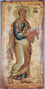 Sint Mattheüs de evangelist (13e-eeuwse icoon) door Unknown artist