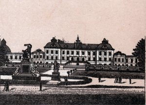 Stockholm, Zweden: uitzicht op het kasteel van Drottningholm in 