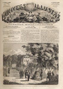Strauss villa in Vichy - villa van Strauss in Vichy, residentie van Keizer Napoleon III (1808-1873) - het illustere universum van 1861 door Unknown artist